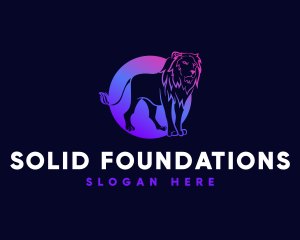 Gradient Fierce Lion Logo