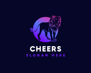 Gradient Fierce Lion Logo