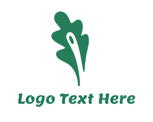 Organic - Green Fern Leaf logo design