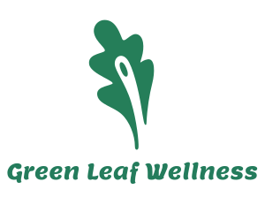 Green Fern Leaf logo design