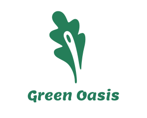 Green Fern Leaf logo design