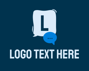 Talking - Live Chat Box Letter logo design