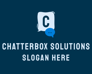 Talking - Online Chat Box App logo design
