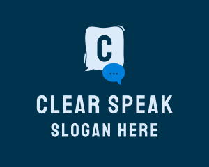 Speak - Online Chat Box App logo design