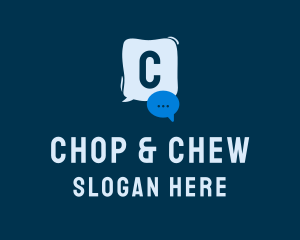 Text - Online Chat Box App logo design
