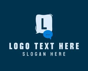 Speak - Online Chat Box App logo design