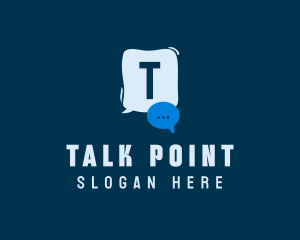 Discuss - Online Chat Box App logo design