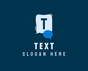 Online Chat Box App logo design