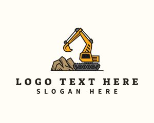 Heavy Duty Machinery Excavator Logo