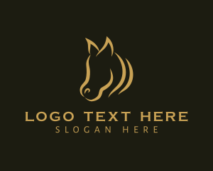 Stroke - Horse Equine Animal logo design