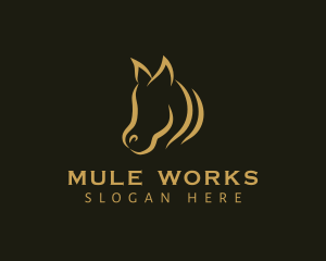 Mule - Horse Equine Animal logo design