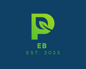 Business - Natural Leaf Letter P logo design