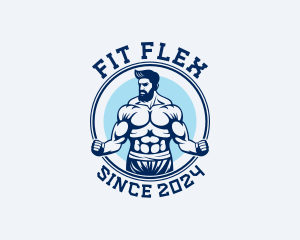 Workout - Muscular Fitness Workout logo design