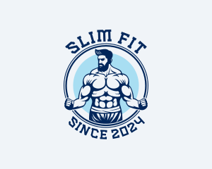 Muscular Fitness Workout logo design