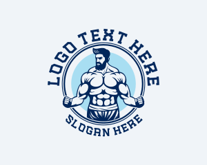 Workout - Muscular Fitness Workout logo design