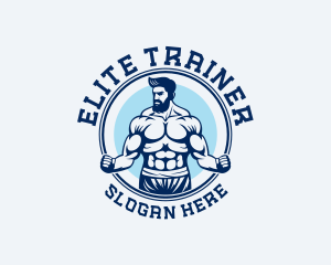 Muscular Fitness Workout logo design