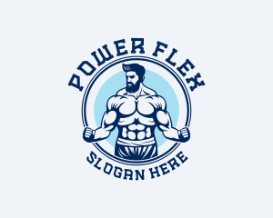 Muscular Fitness Workout logo design