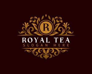 Royal Floral Leaf logo design