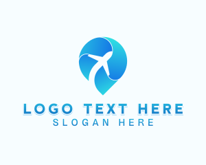 Logistics - Airplane Flight Travel logo design