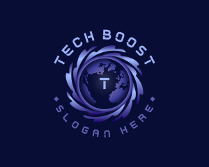 International Globe Tech logo design