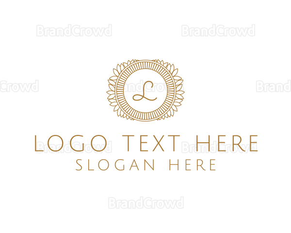 Organic Flower Wreath Logo