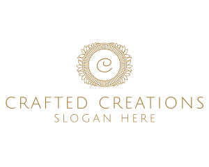 Organic Flower Wreath logo design