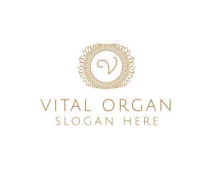 Organic Flower Wreath logo design