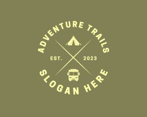 Camping Van Adventure logo design