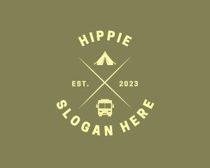 Camping Van Adventure logo design