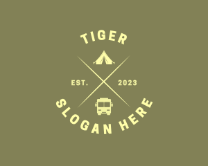 Traveler - Camping Van Adventure logo design