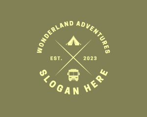 Camping Van Adventure logo design