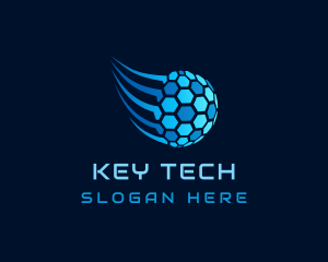 Hexagon Sphere Tech logo design