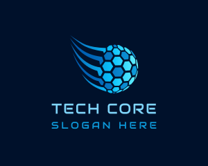 Hexagon Sphere Tech logo design