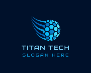 Hexagon Sphere Tech logo design