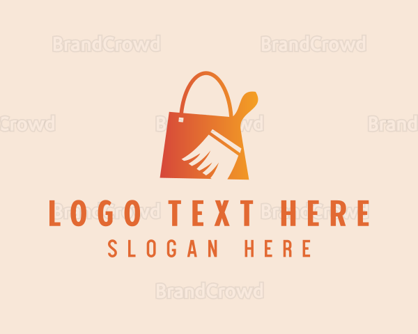 Paint Brush Shopping Logo