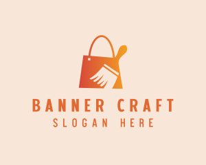 Paint Brush Shopping logo design