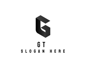 3D Origami Letter G logo design