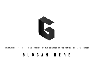 Tile - 3D Origami Letter G logo design