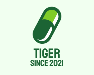 Organic Medical Pill  logo design