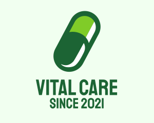 Organic Medical Pill  logo design