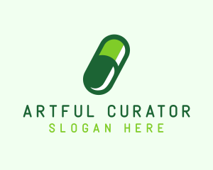 Organic Medical Pill  logo design