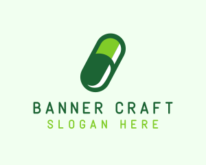 Organic Medical Pill  logo design