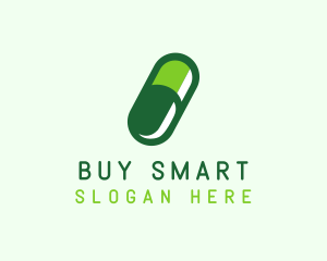 Organic Medical Pill  logo design