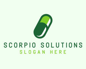 Organic Medical Pill  logo design