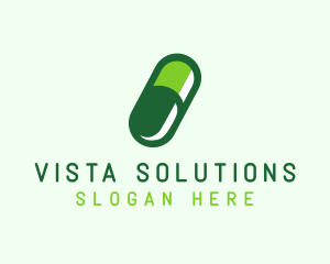 Organic Medical Pill  logo design