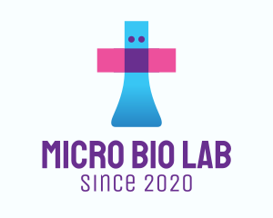 Medical Laboratory Flask logo design