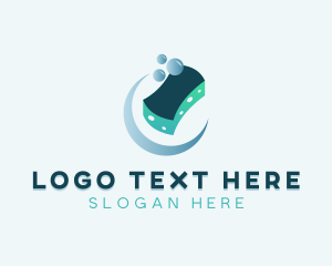 Cleaning - Bubble Sponge Cleaning logo design