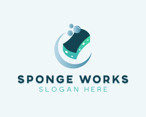 Sponge - Bubble Sponge Cleaning logo design