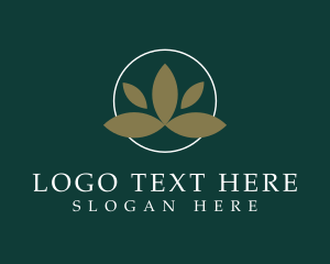 Spa - Lotus Flower Leaf logo design