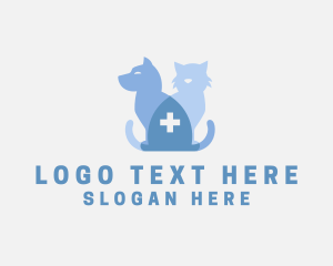 Kitty - Vet Cross Cat Dog logo design